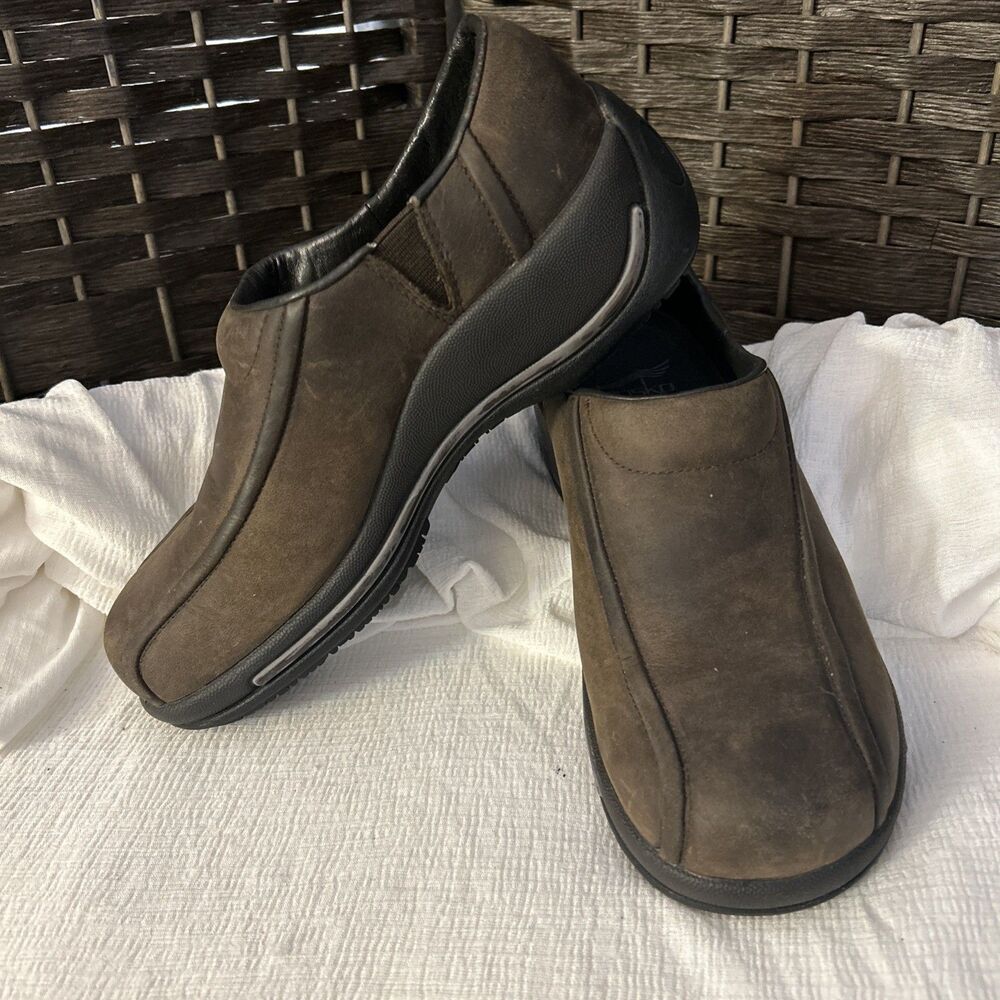 Dansko Calla Sport Clog Shoe Brown Oiled Leather Womens Size EU 37